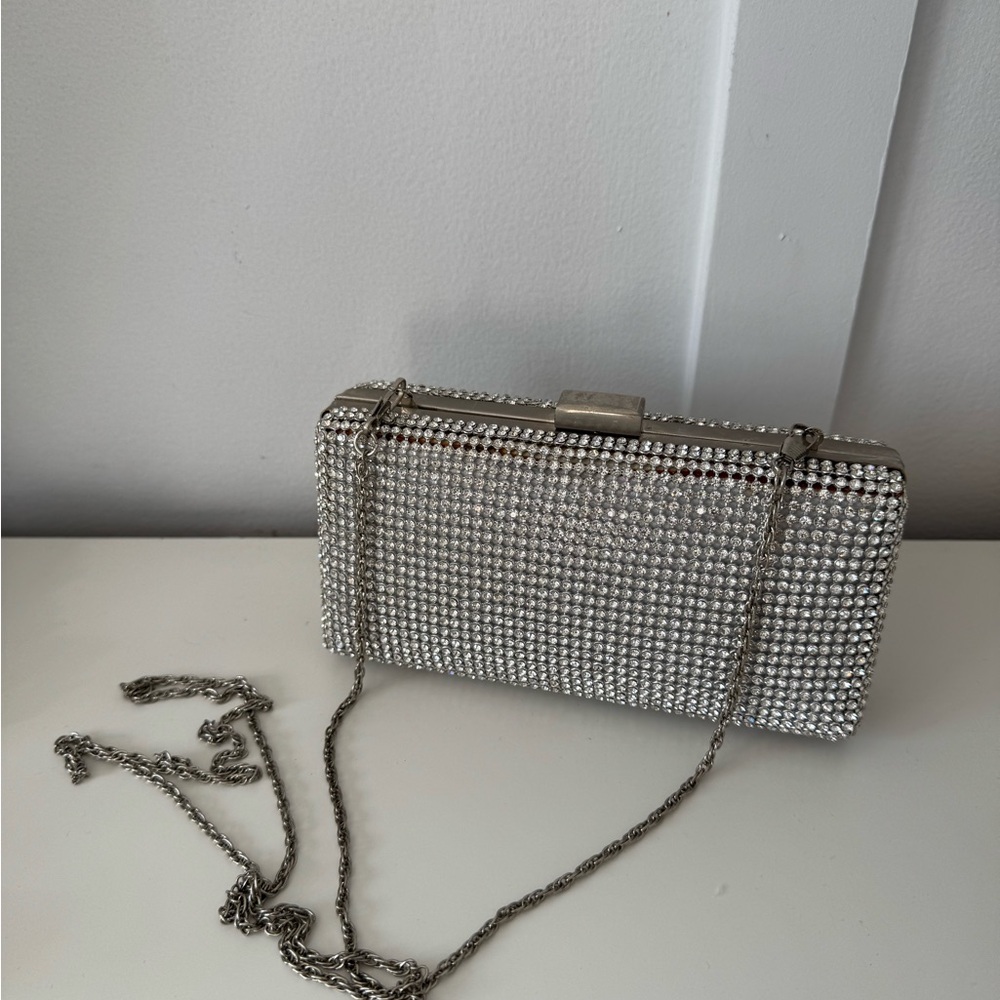 Elegant Silver Clutch Bag